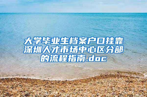 大学毕业生档案户口挂靠深圳人才市场中心区分部的流程指南.doc