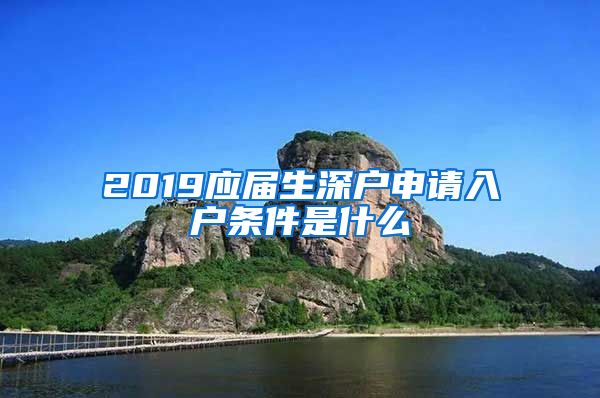 2019应届生深户申请入户条件是什么