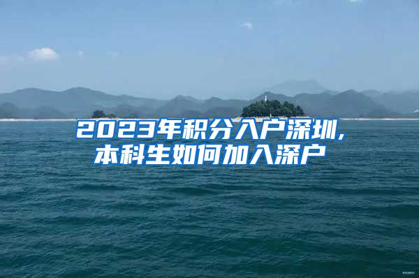 2023年积分入户深圳,本科生如何加入深户