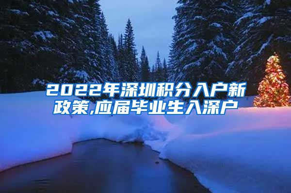 2022年深圳积分入户新政策,应届毕业生入深户