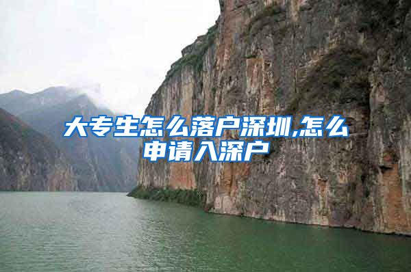 大专生怎么落户深圳,怎么申请入深户