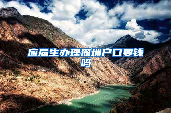应届生办理深圳户口要钱吗