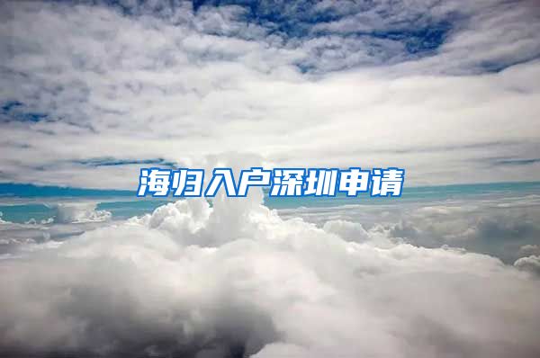 海归入户深圳申请