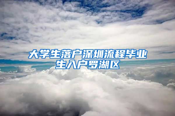 大学生落户深圳流程毕业生入户罗湖区