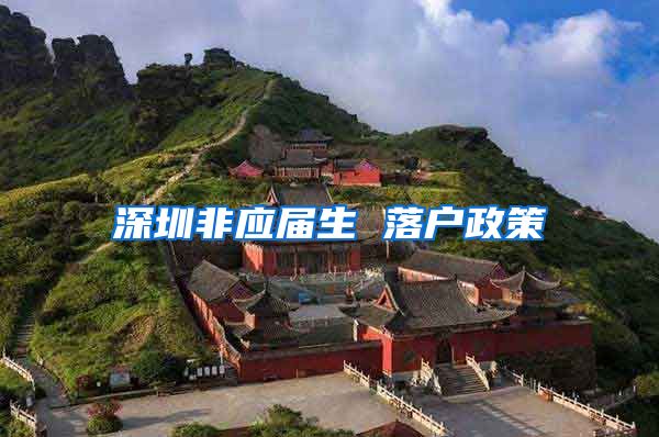 深圳非应届生 落户政策