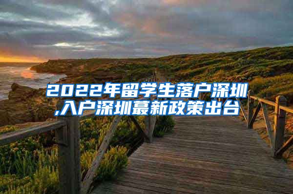 2022年留学生落户深圳,入户深圳蕞新政策出台