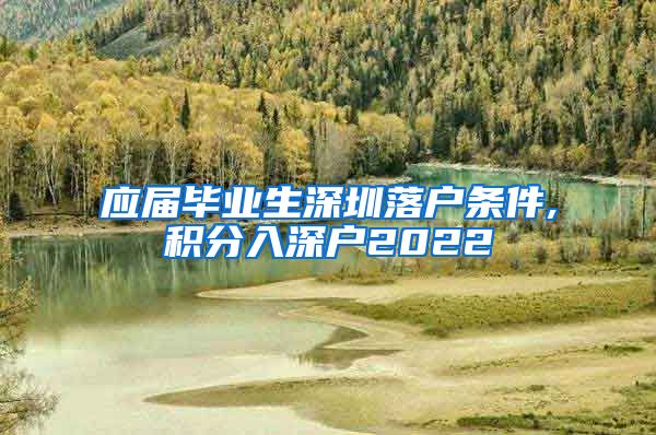 应届毕业生深圳落户条件,积分入深户2022
