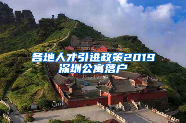 各地人才引进政策2019深圳公寓落户