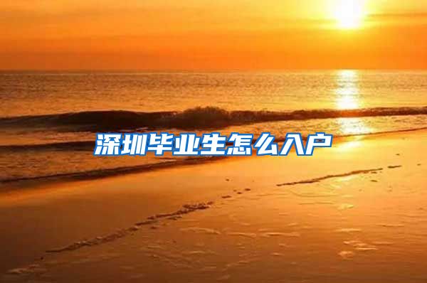 深圳毕业生怎么入户