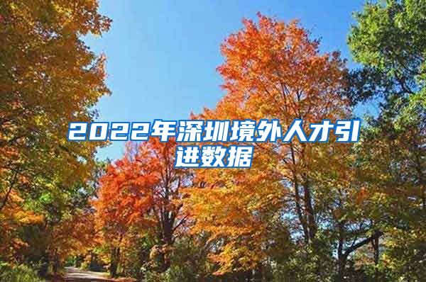 2022年深圳境外人才引进数据