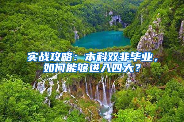 实战攻略：本科双非毕业，如何能够进入四大？