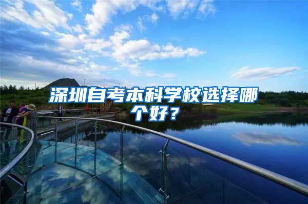 深圳自考本科学校选择哪个好？