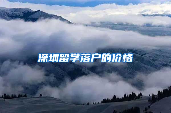 深圳留学落户的价格