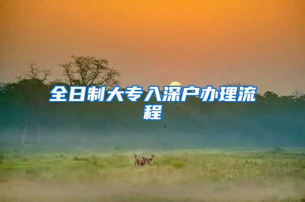 全日制大专入深户办理流程