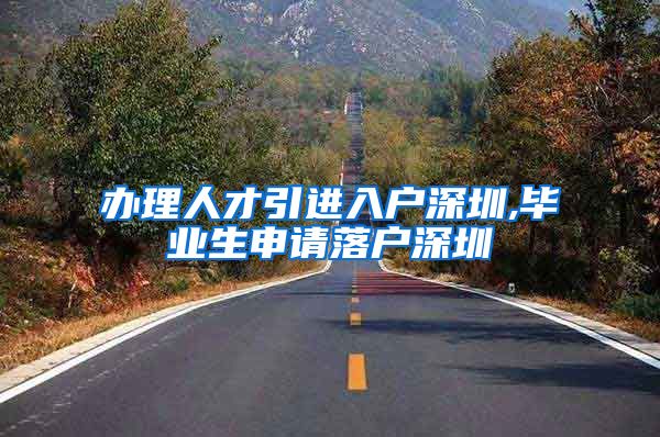 办理人才引进入户深圳,毕业生申请落户深圳