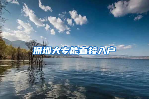 深圳大专能直接入户