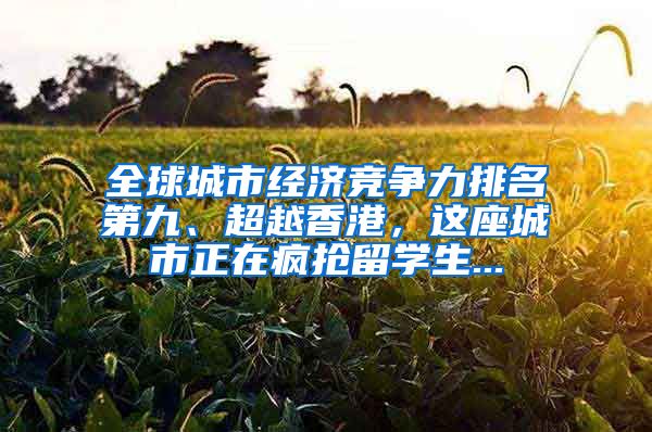 全球城市经济竞争力排名第九、超越香港，这座城市正在疯抢留学生...