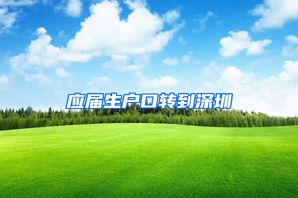 应届生户口转到深圳
