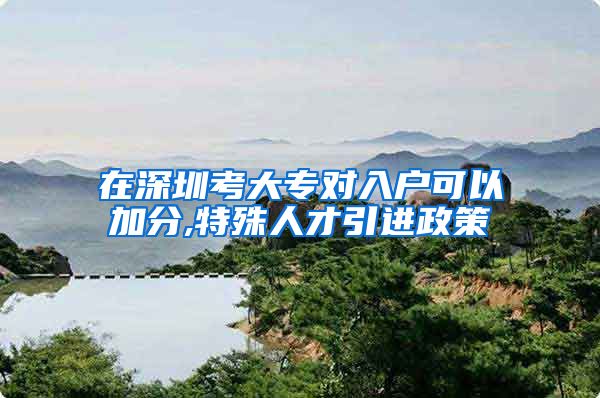 在深圳考大专对入户可以加分,特殊人才引进政策