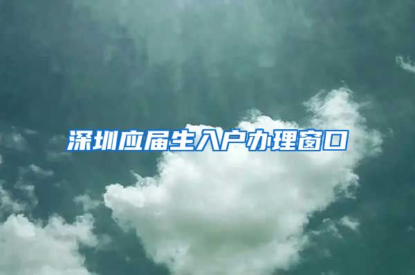深圳应届生入户办理窗口
