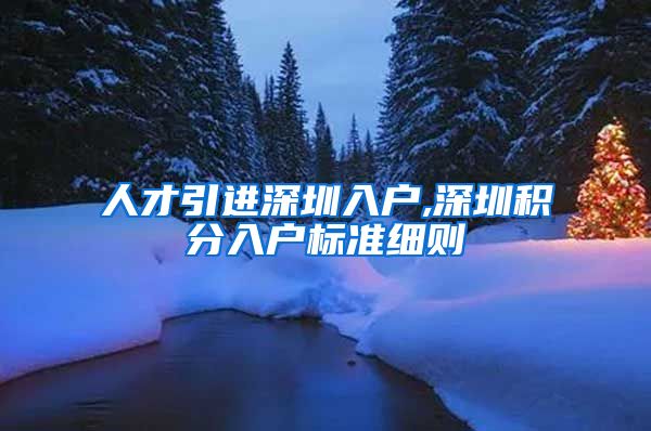 人才引进深圳入户,深圳积分入户标准细则