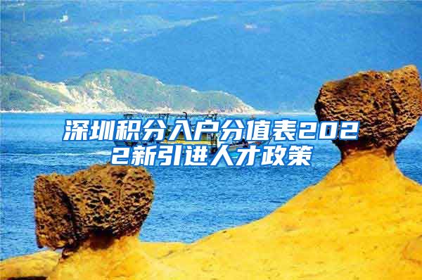 深圳积分入户分值表2022新引进人才政策