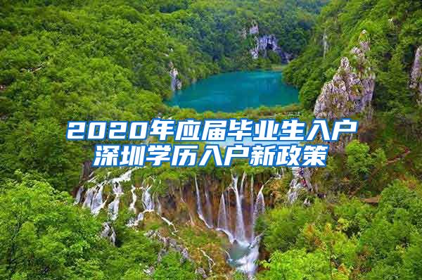 2020年应届毕业生入户深圳学历入户新政策