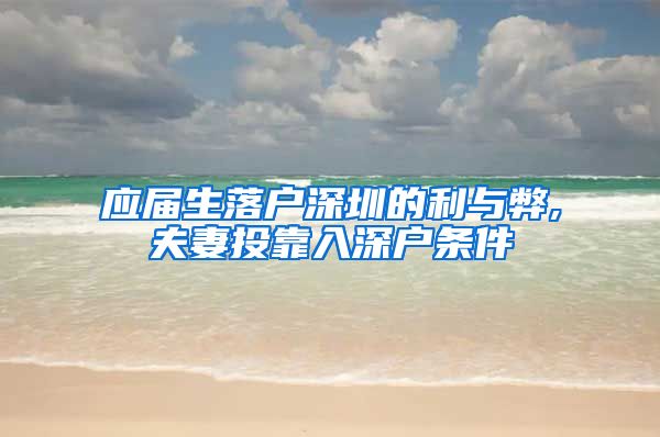 应届生落户深圳的利与弊,夫妻投靠入深户条件