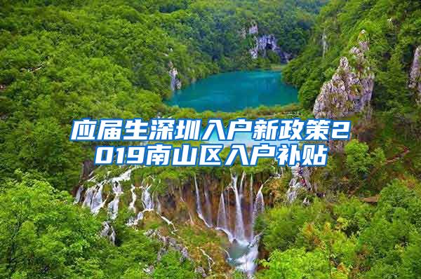 应届生深圳入户新政策2019南山区入户补贴
