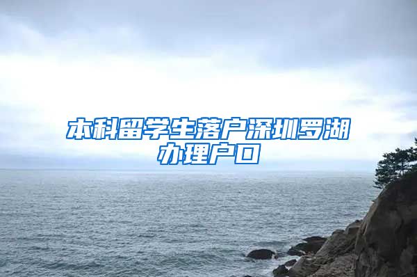 本科留学生落户深圳罗湖办理户口