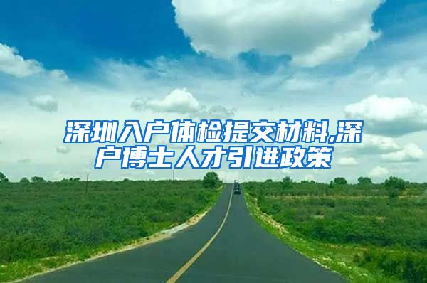 深圳入户体检提交材料,深户博士人才引进政策