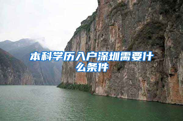 本科学历入户深圳需要什么条件