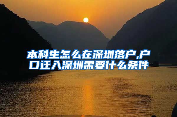 本科生怎么在深圳落户,户口迁入深圳需要什么条件