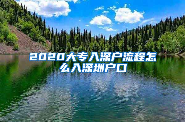 2020大专入深户流程怎么入深圳户口