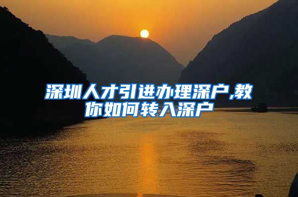 深圳人才引进办理深户,教你如何转入深户