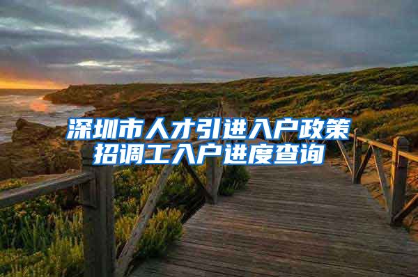 深圳市人才引进入户政策招调工入户进度查询