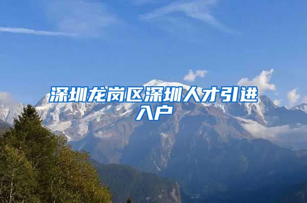 深圳龙岗区深圳人才引进入户