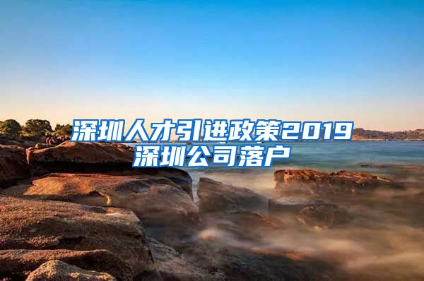 深圳人才引进政策2019深圳公司落户