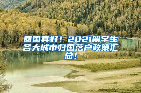 回国真好！2021留学生各大城市归国落户政策汇总！