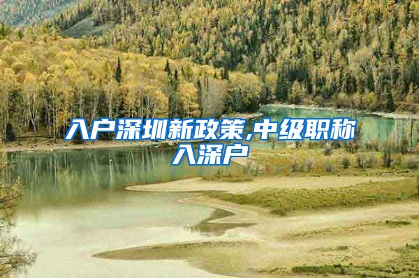 入户深圳新政策,中级职称入深户