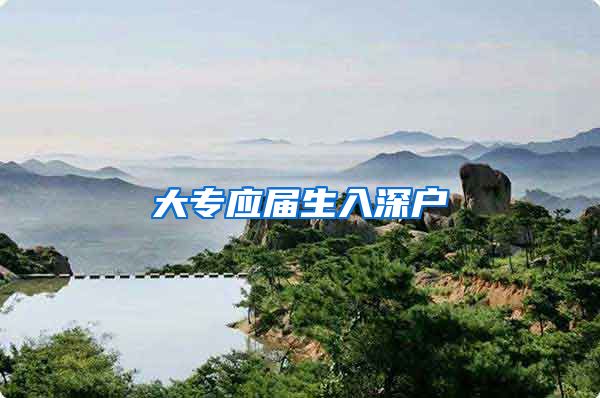 大专应届生入深户
