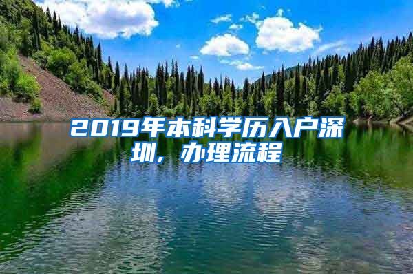 2019年本科学历入户深圳, 办理流程
