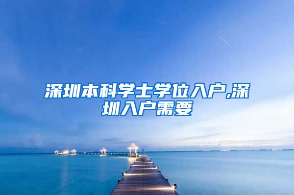 深圳本科学士学位入户,深圳入户需要