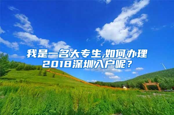 我是一名大专生,如何办理2018深圳入户呢？