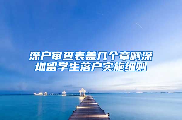 深户审查表盖几个章啊深圳留学生落户实施细则