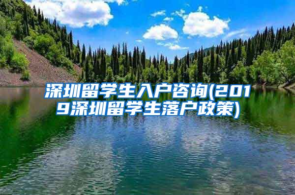 深圳留学生入户咨询(2019深圳留学生落户政策)