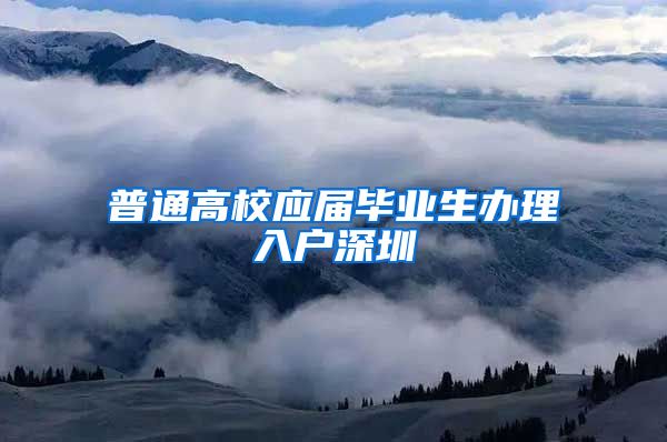 普通高校应届毕业生办理入户深圳