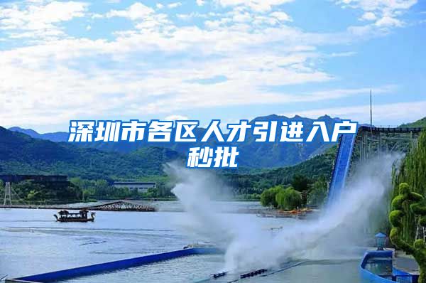 深圳市各区人才引进入户秒批