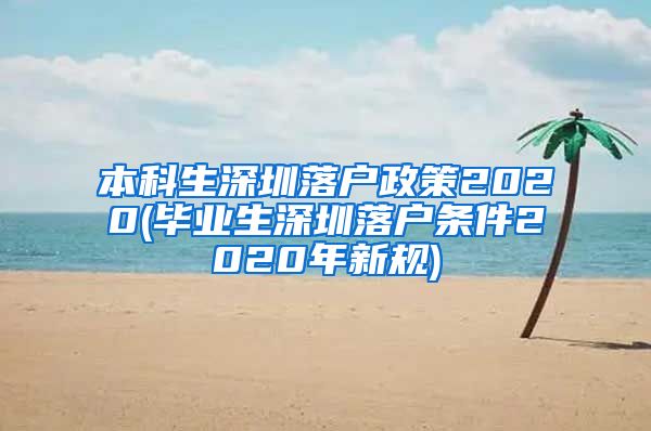 本科生深圳落户政策2020(毕业生深圳落户条件2020年新规)