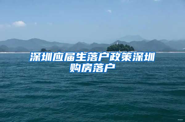 深圳应届生落户政策深圳购房落户